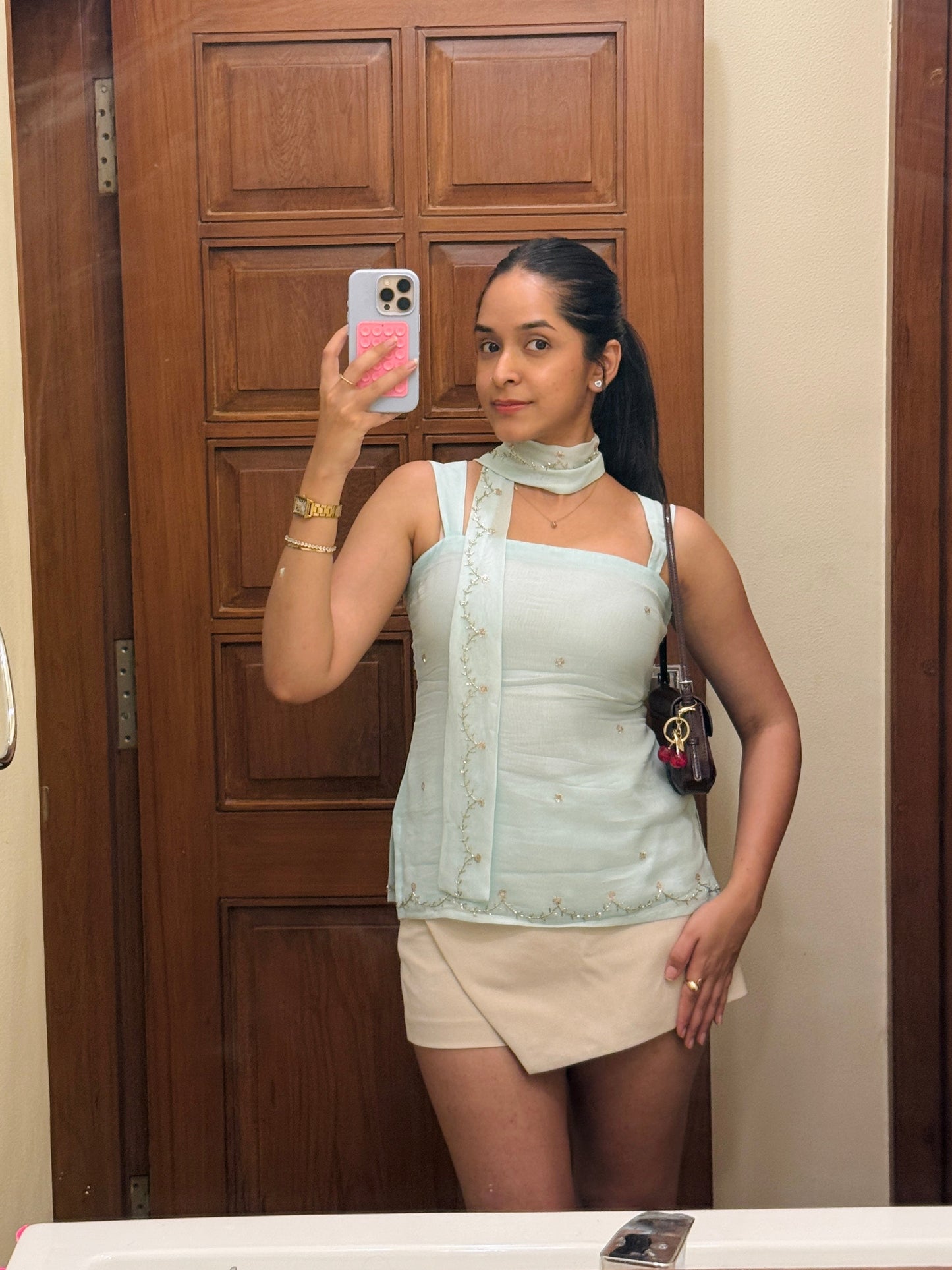 Poo corset kurti blue