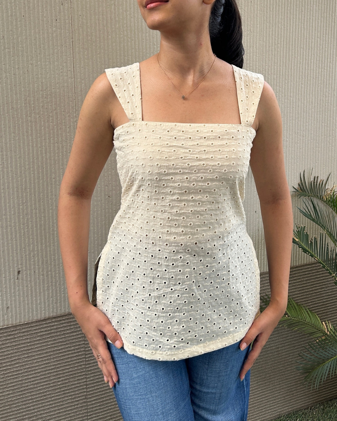 Subah short kurti beige