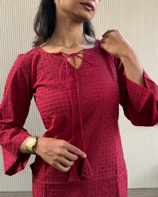 Full sleeves Sham short kurti