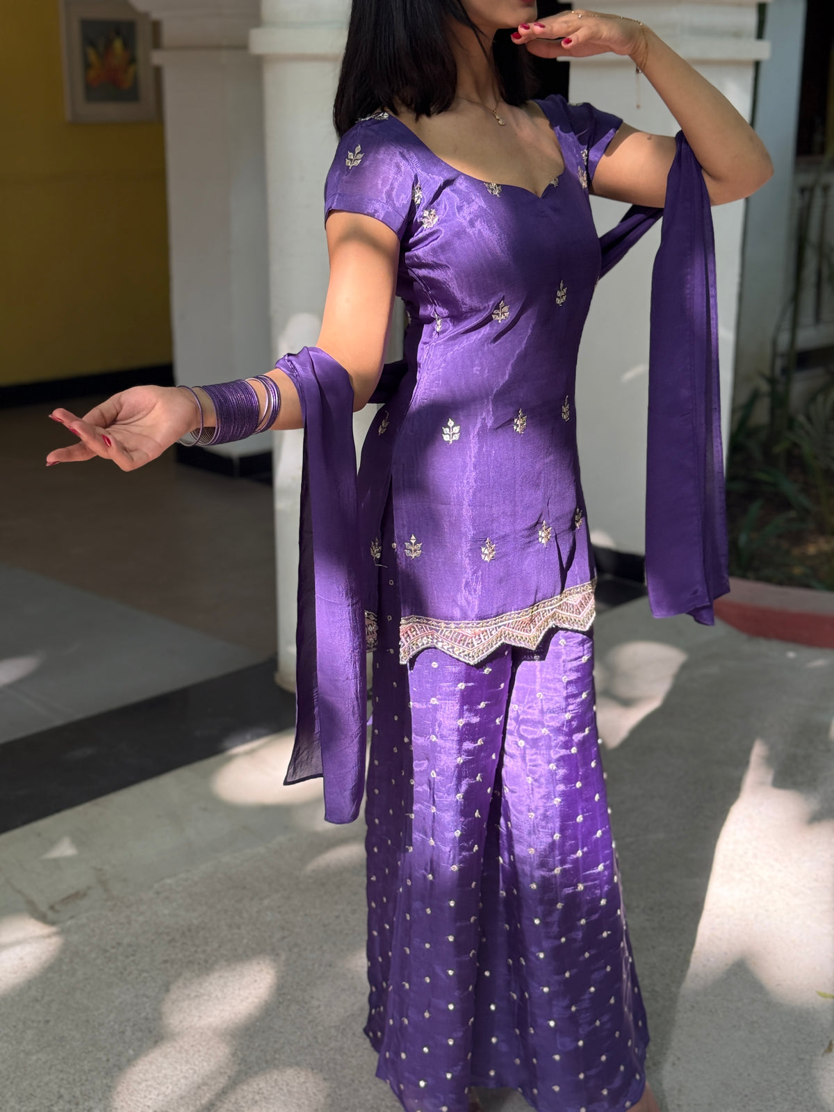Jodha Set - Purple