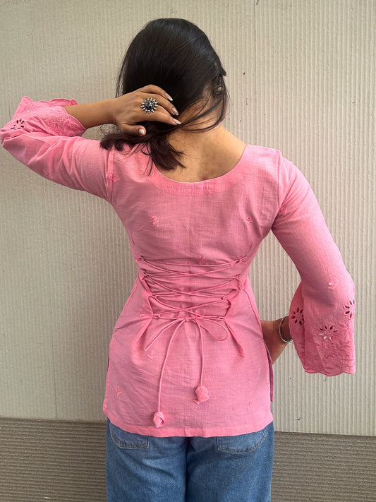 Roohafza corset short kurti