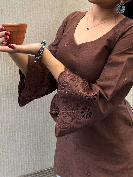 Kulhad Chai corset short kurti