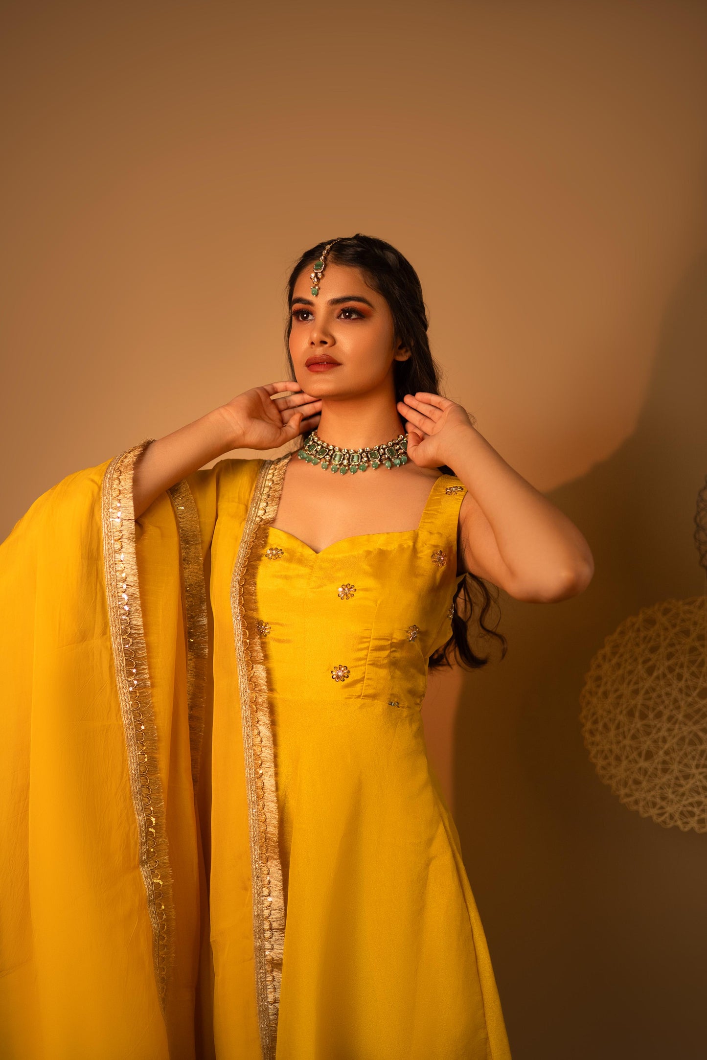 Yellow Swirl Kurta set