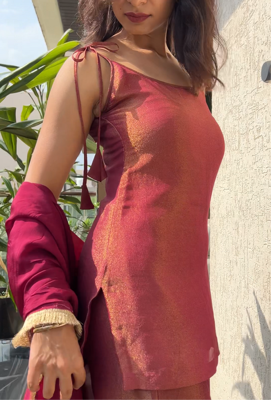 Knotty set maroon