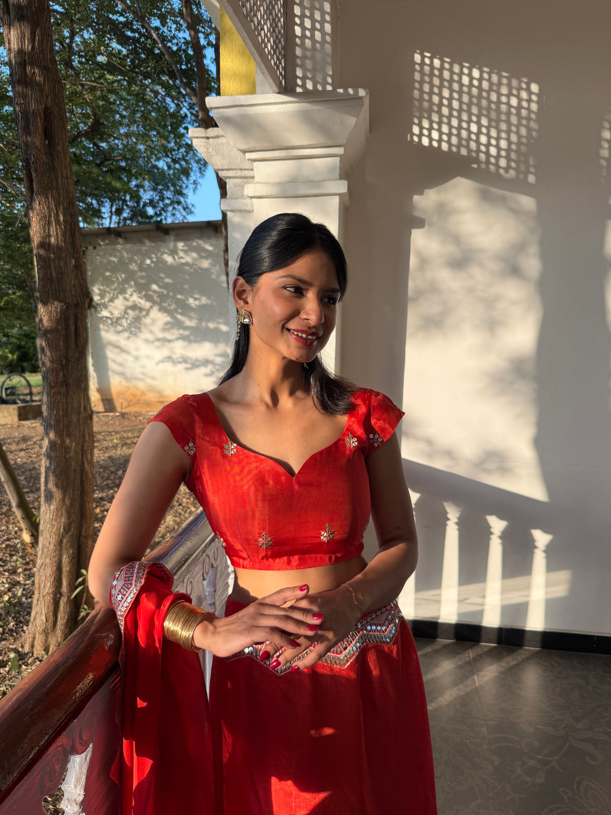 Mastani Lehenga Set - Orange