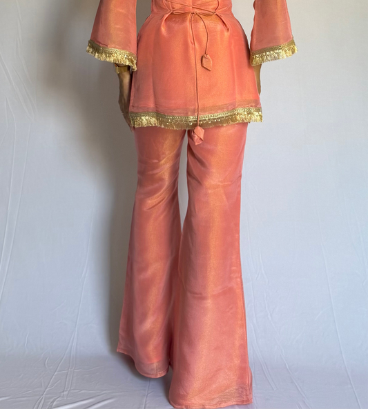 Peach bell bottom pants