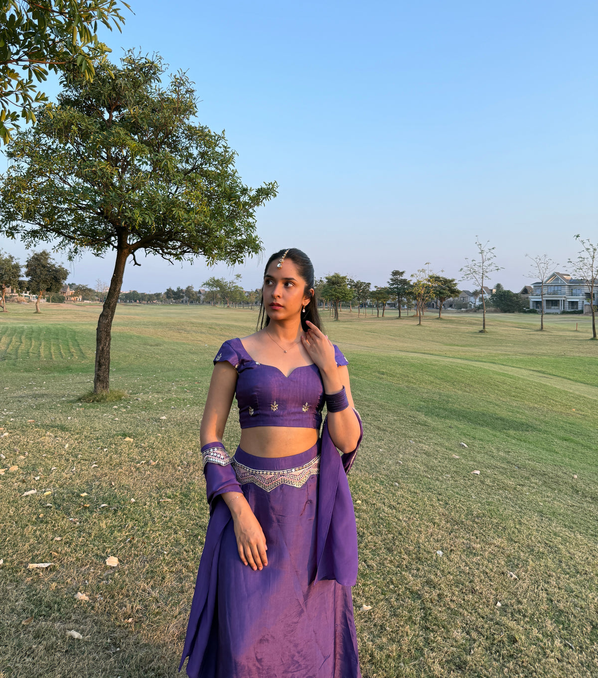 Mastani Lehenga Set - Purple