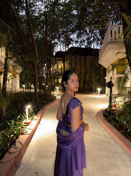 Mastani Lehenga Set - Purple