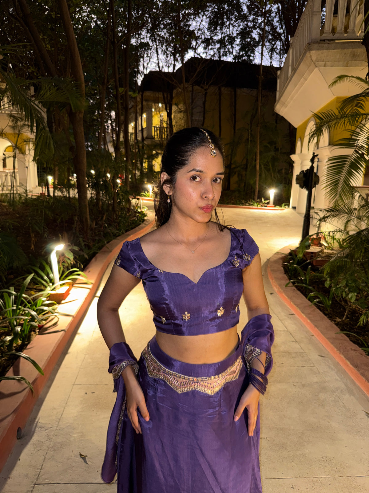 Mastani Lehenga Set - Purple