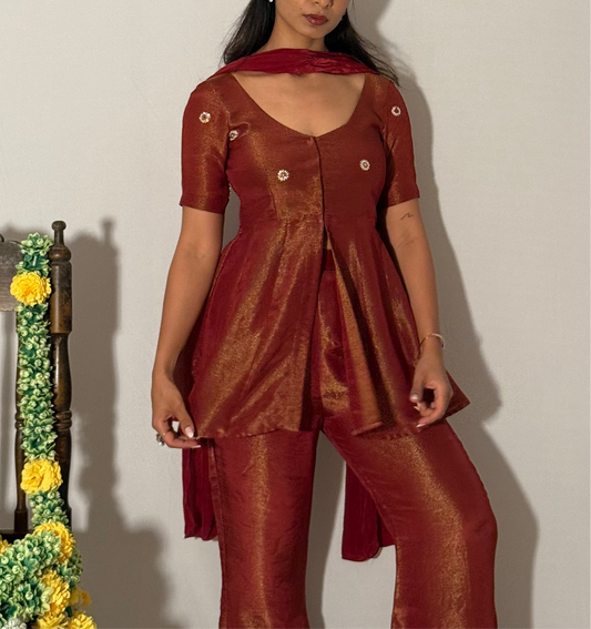 Red phuljhari top