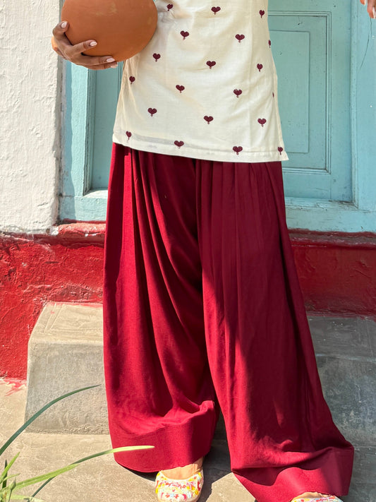 Farshi Salwar maroon