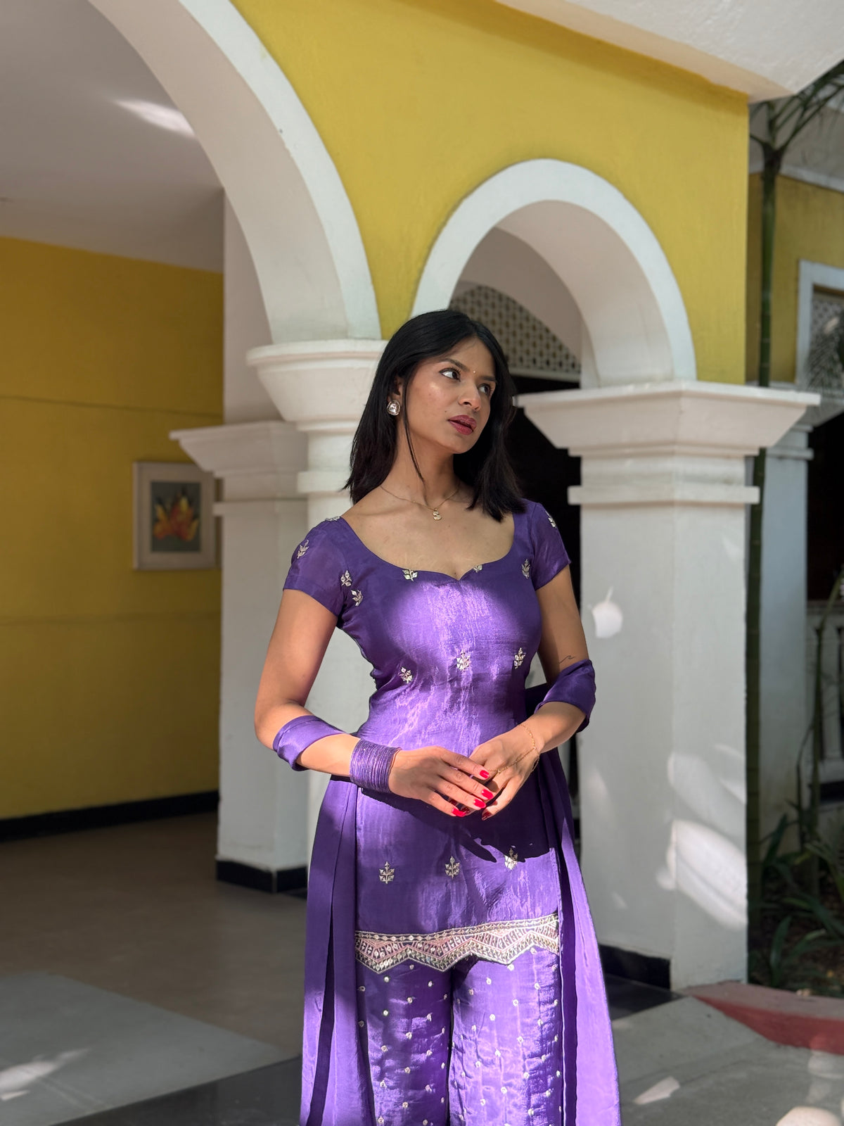 Jodha Set - Purple