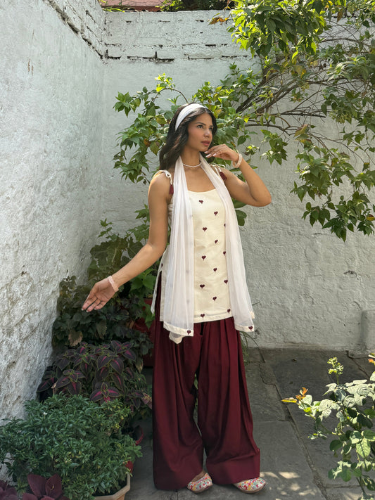 Kavita kurti dupatta sleeveless (2 piece)