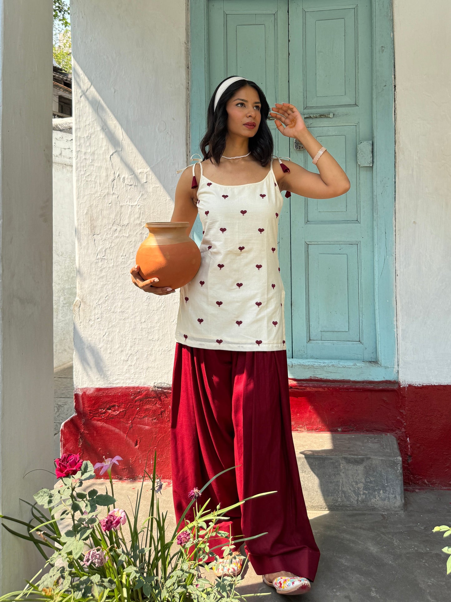 Kavita kurti dupatta sleeveless (2 piece)