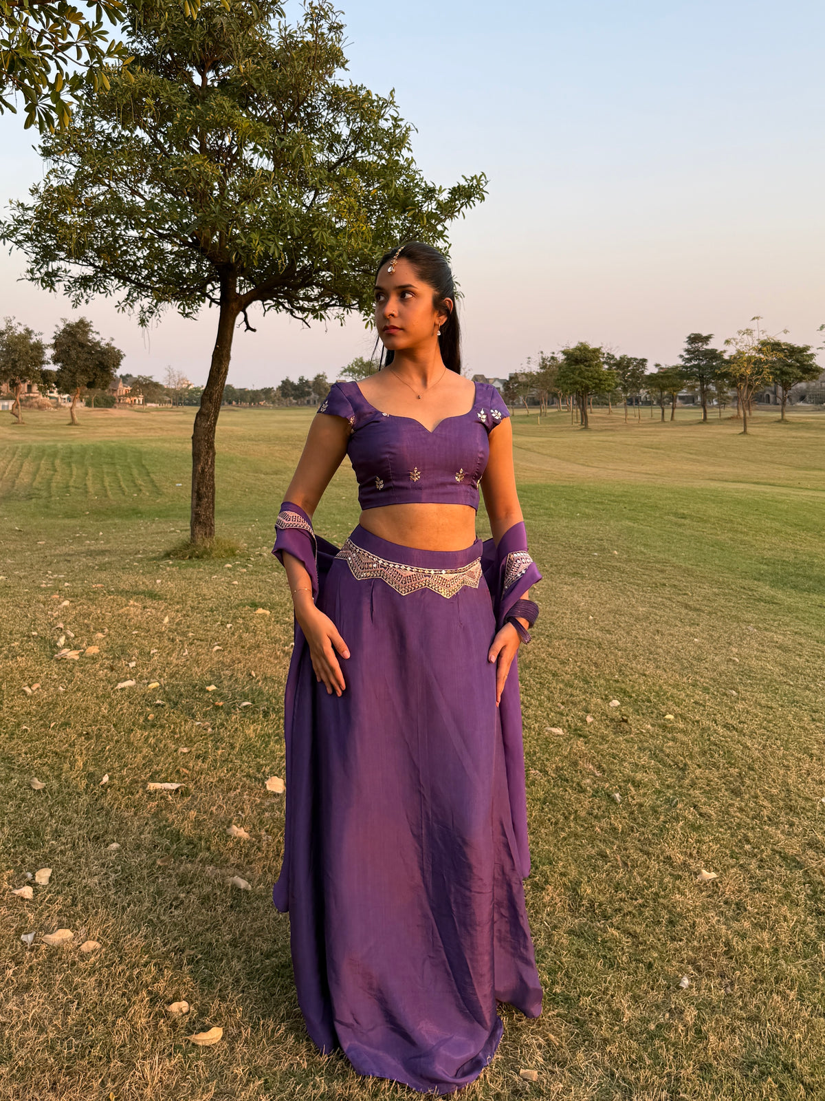 Mastani Lehenga Set - Purple