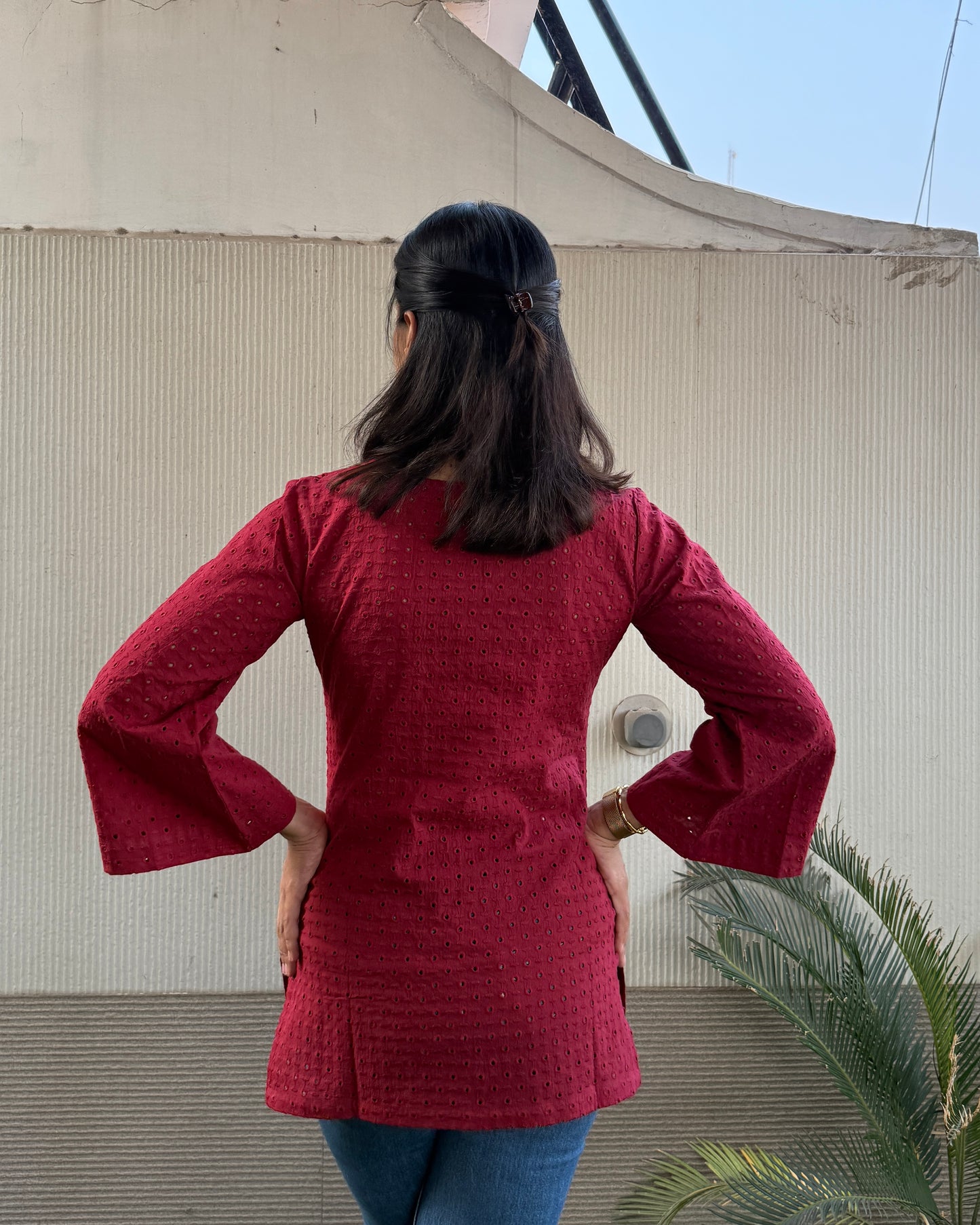 Full sleeves Sham short kurti