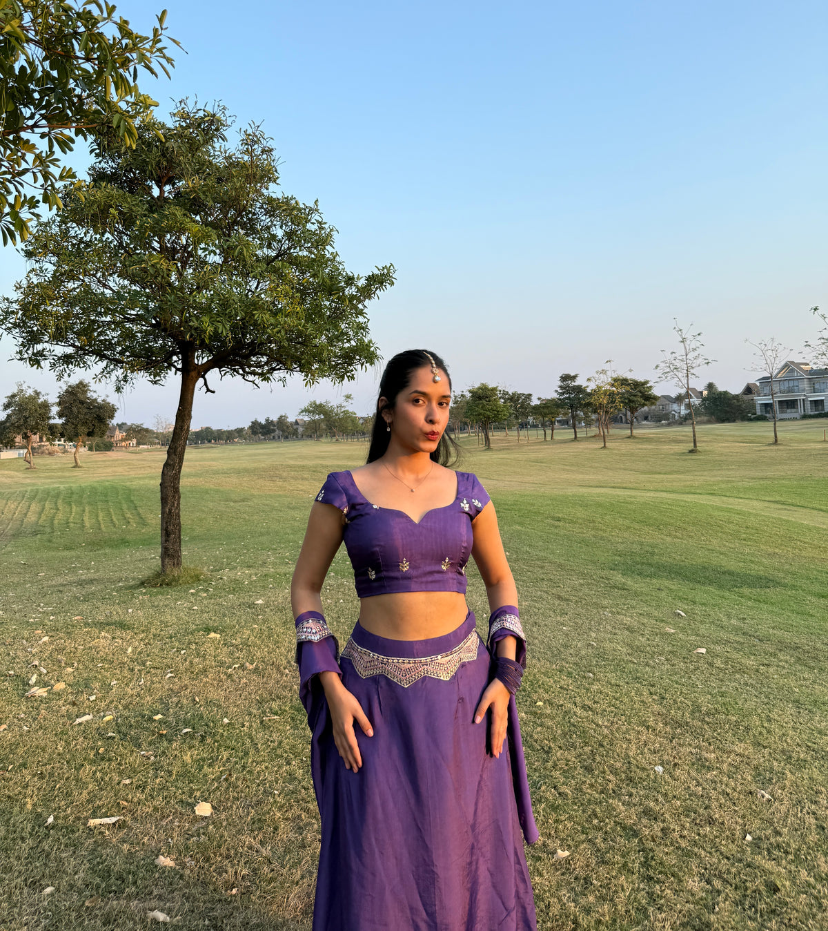 Mastani Lehenga Set - Purple