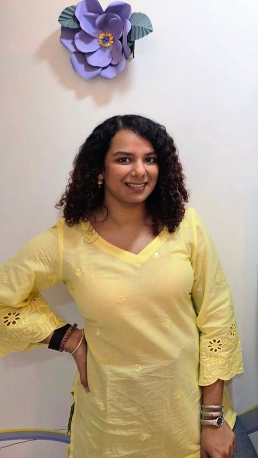 Peela Colada corset short kurti