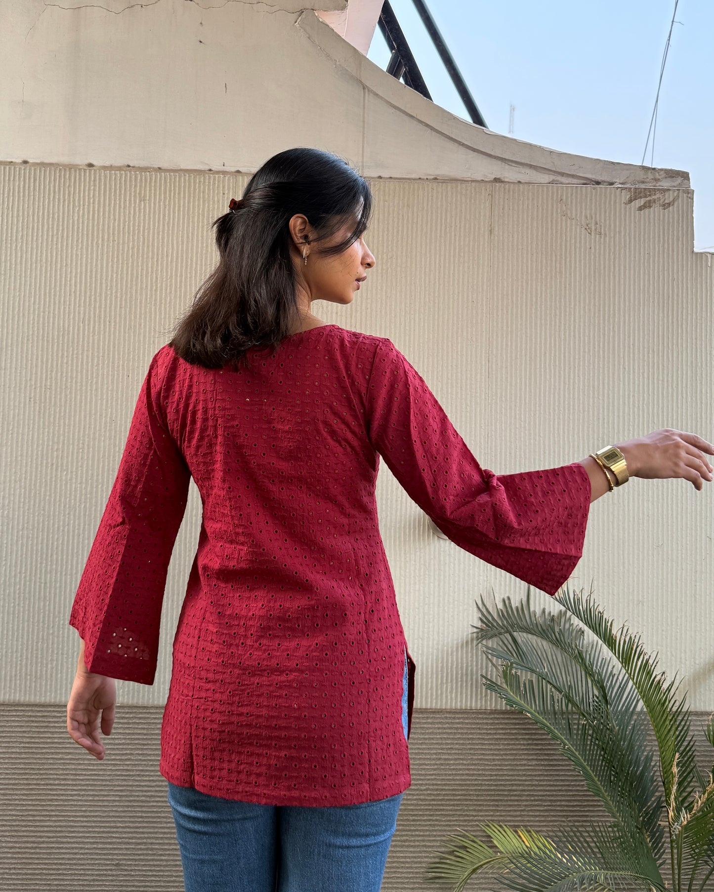 Full sleeves Sham short kurti