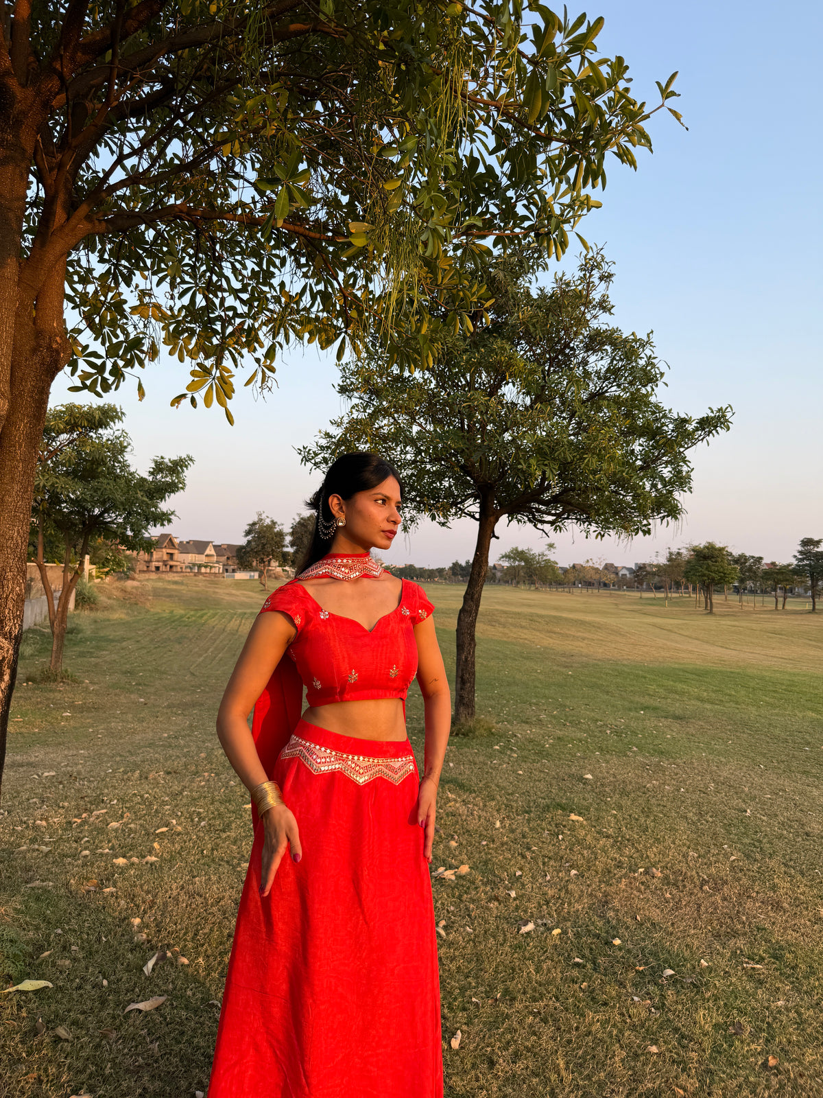 Mastani Lehenga Set - Orange