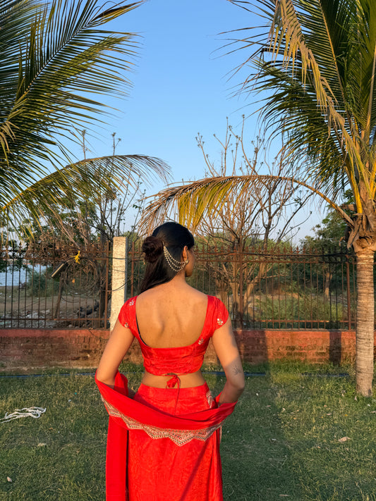 Mastani Lehenga Set - Orange