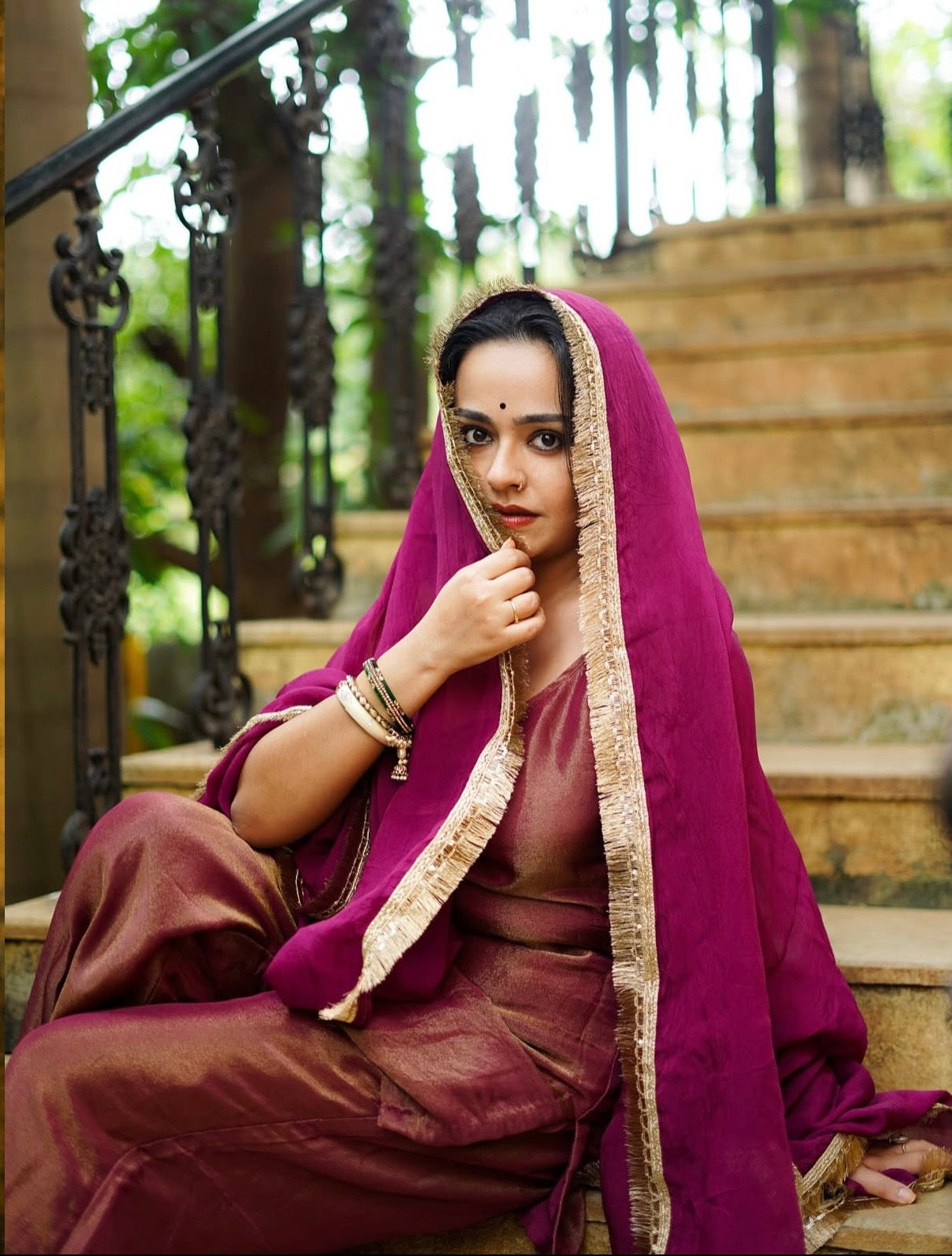 Knotty kurti dupatta pants set