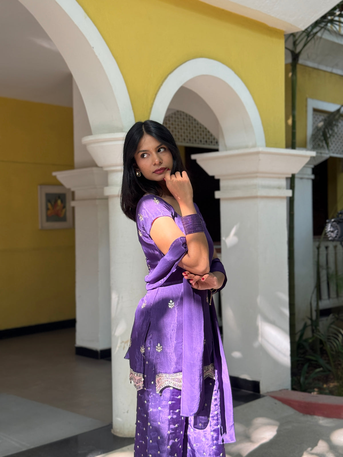 Jodha Set - Purple