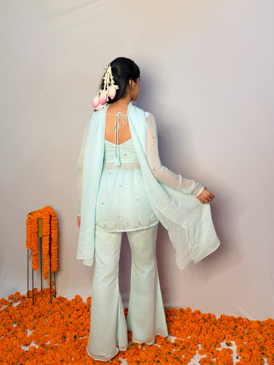 Rajkumari Peplum Set - Blue