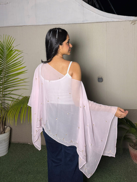 Veronica poncho kurti pink (free inner)
