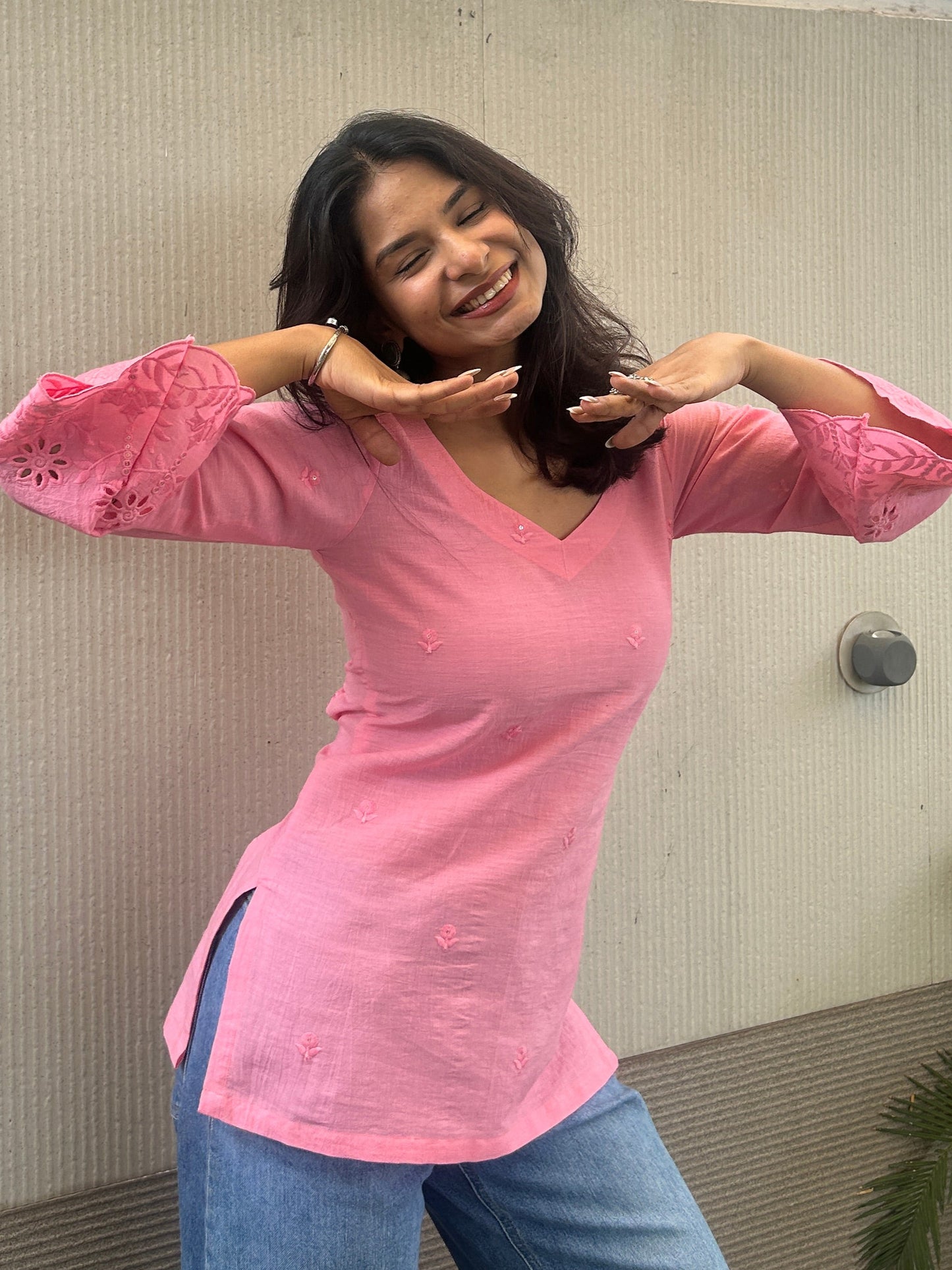 Roohafza corset short kurti