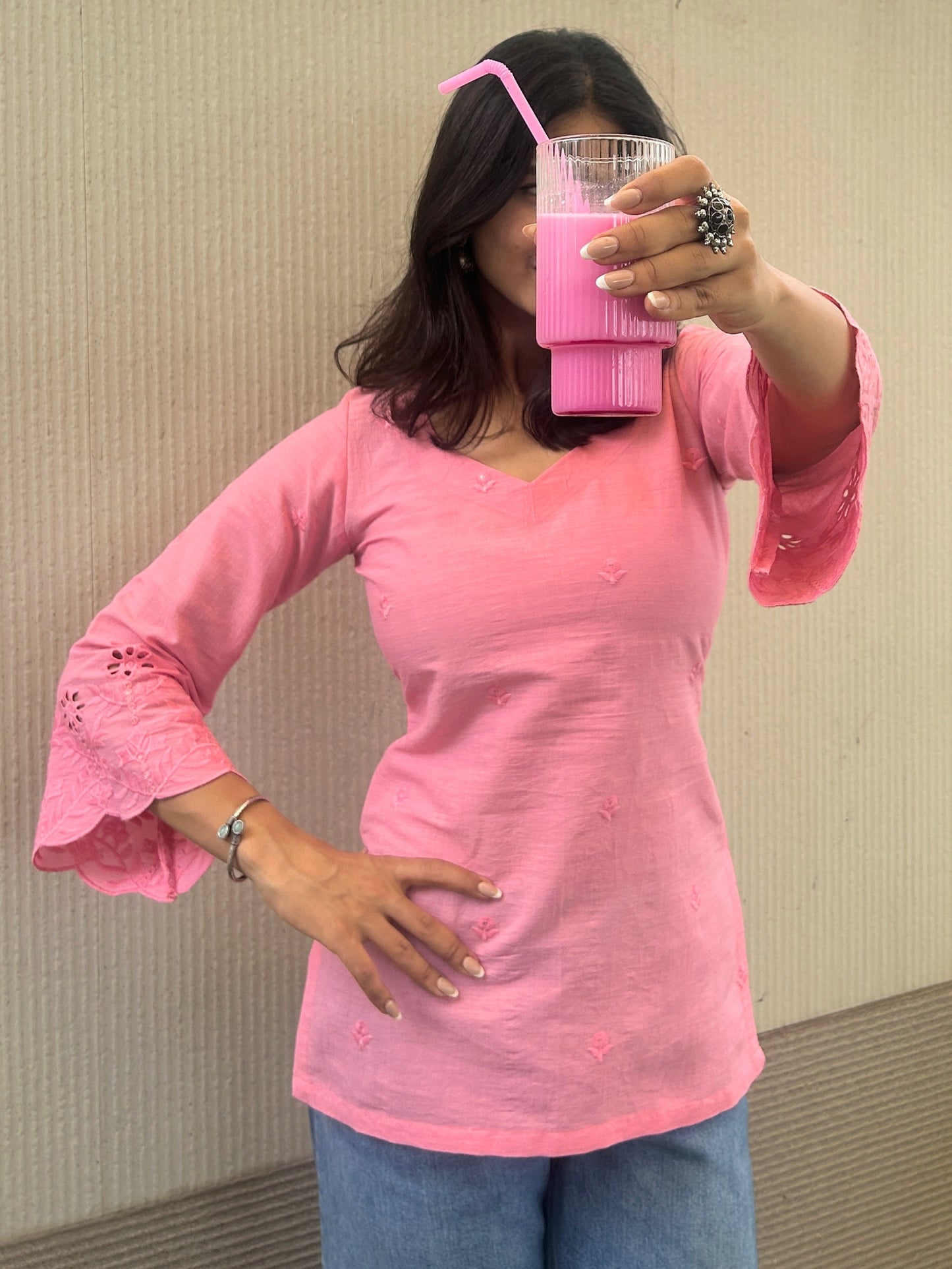 Roohafza corset short kurti