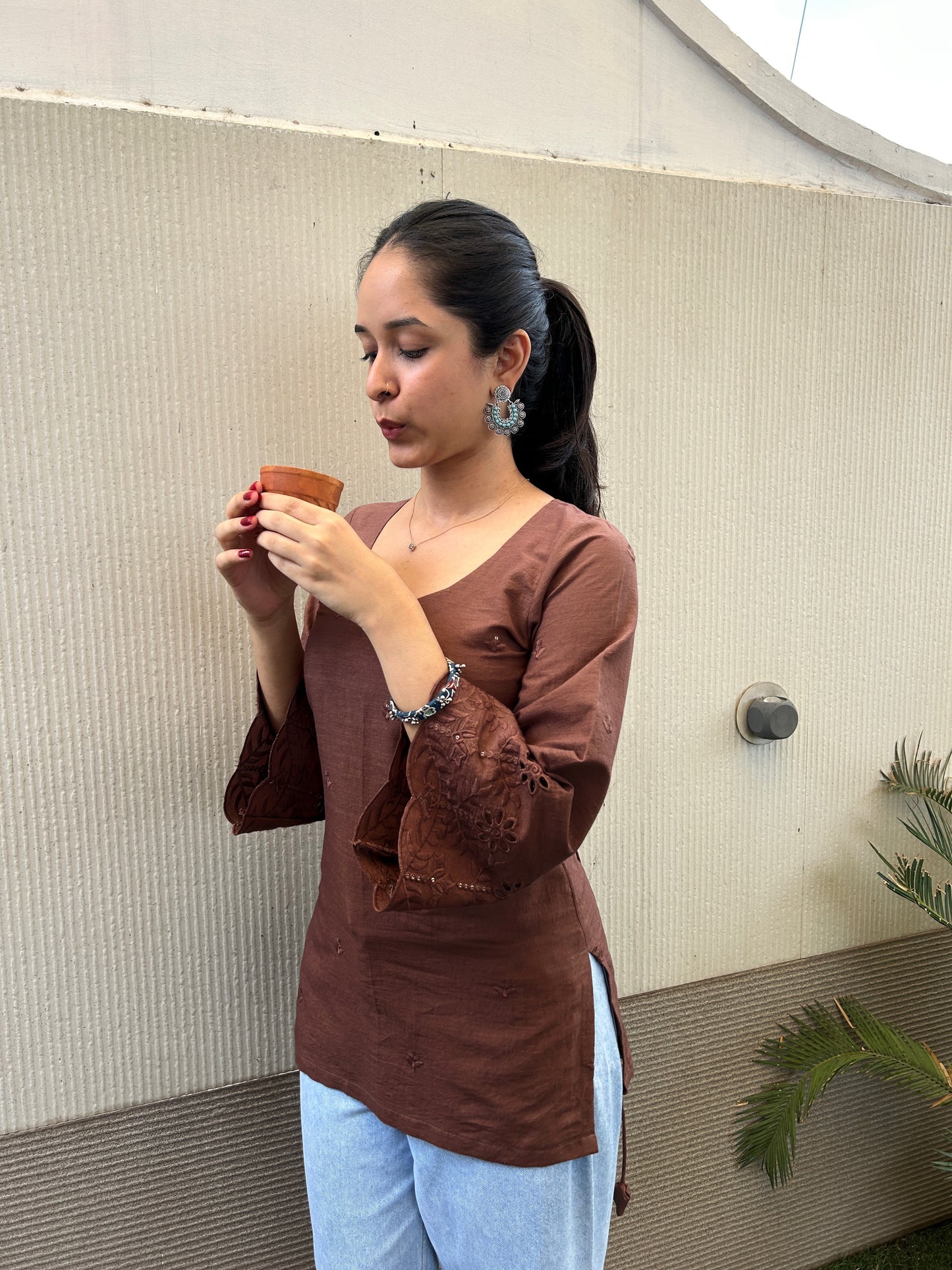 Kulhad Chai corset short kurti