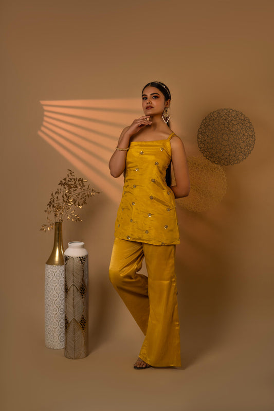 Mustard Yellow Side line co-ord set