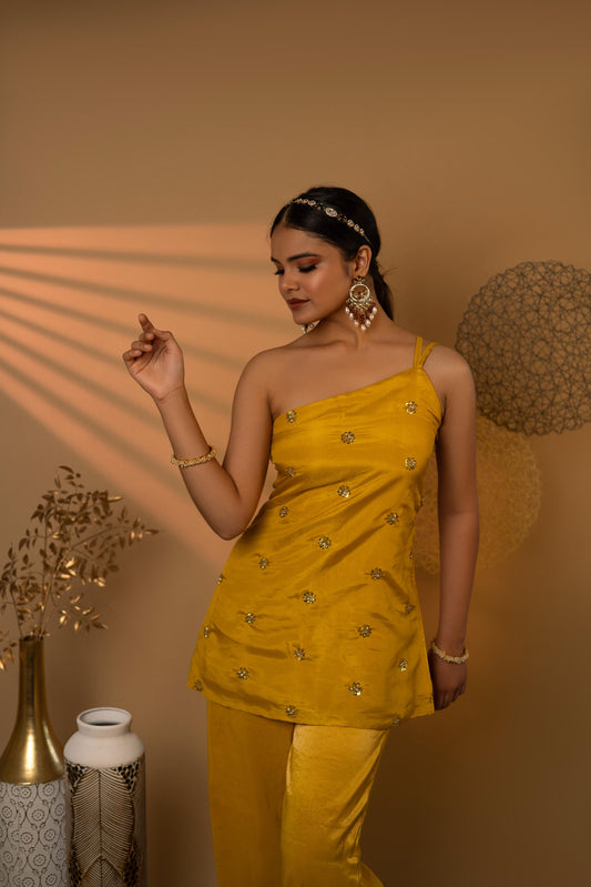 Mustard Yellow Side line co-ord set
