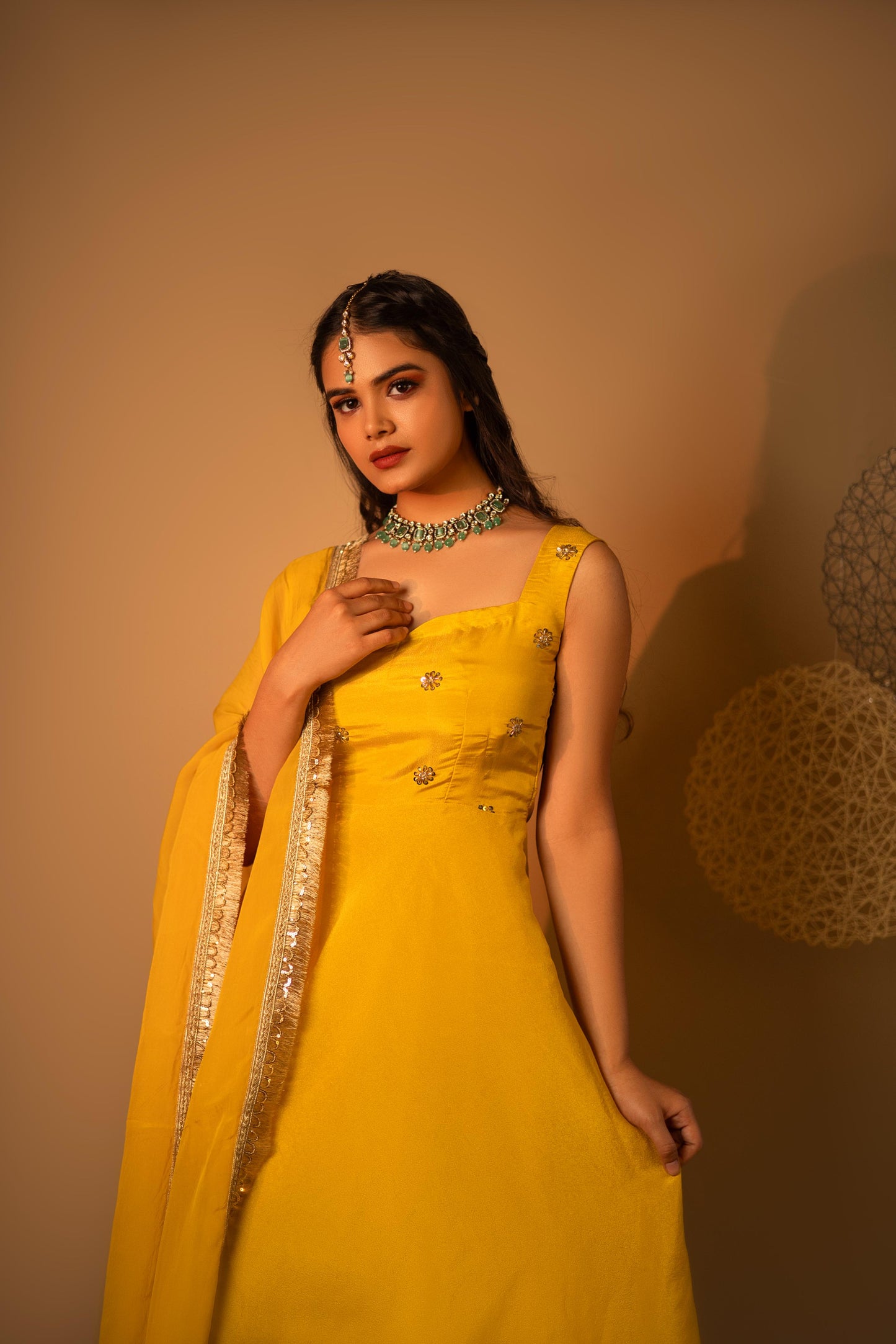 Yellow Swirl Kurta set