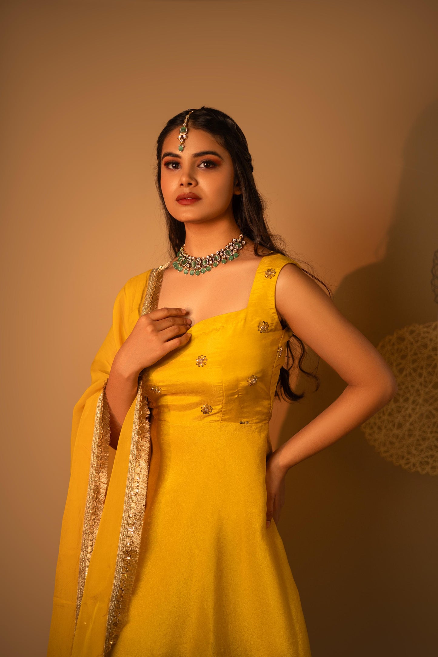Yellow Swirl Kurta set